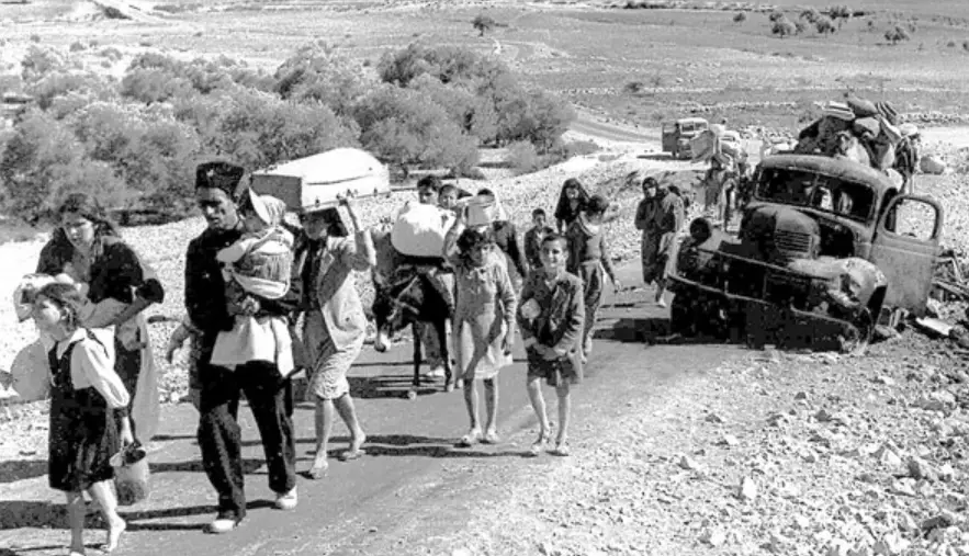 Palestinian refugees in  1948